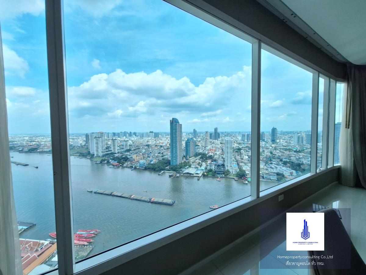 ขายคอนโด Super Luxury Menam Residences แม่น้ำ เรสซิเดนท์ วิวแม่น้ำเจ้าพระยา ชั้นสูง 34 ห่างสถานีสะพานตากสินเพียง 1.6 กม. พื้นที่ใช้สอย 139.31 ตร.ม. ขนาด 3 ห้องนอน 2 ห้องน้ำ 