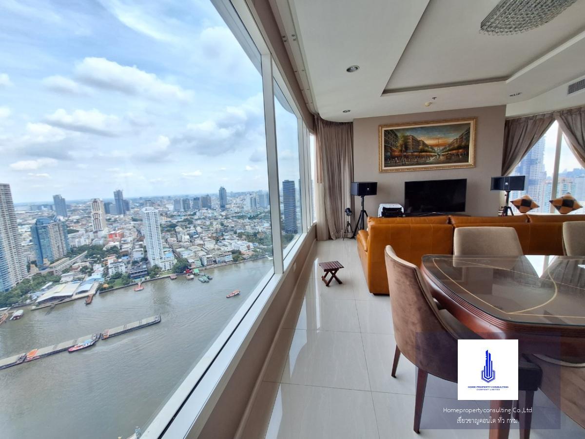 ขายคอนโด Super Luxury Menam Residences แม่น้ำ เรสซิเดนท์ วิวแม่น้ำเจ้าพระยา ชั้นสูง 34 ห่างสถานีสะพานตากสินเพียง 1.6 กม. พื้นที่ใช้สอย 139.31 ตร.ม. ขนาด 3 ห้องนอน 2 ห้องน้ำ 