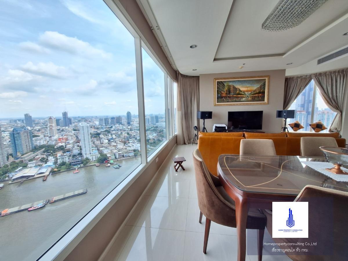 ขายคอนโด Super Luxury Menam Residences แม่น้ำ เรสซิเดนท์ วิวแม่น้ำเจ้าพระยา ชั้นสูง 34 ห่างสถานีสะพานตากสินเพียง 1.6 กม. พื้นที่ใช้สอย 139.31 ตร.ม. ขนาด 3 ห้องนอน 2 ห้องน้ำ 