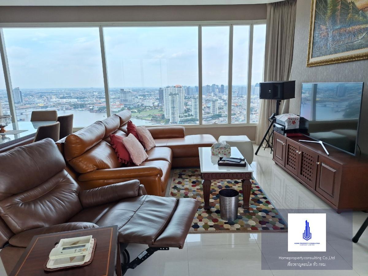 ขายคอนโด Super Luxury Menam Residences แม่น้ำ เรสซิเดนท์ วิวแม่น้ำเจ้าพระยา ชั้นสูง 34 ห่างสถานีสะพานตากสินเพียง 1.6 กม. พื้นที่ใช้สอย 139.31 ตร.ม. ขนาด 3 ห้องนอน 2 ห้องน้ำ 