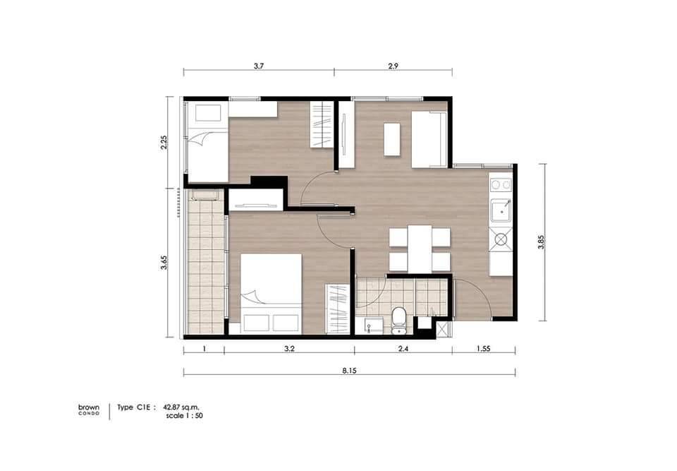 Brown Condo Ratchada 32 (บราวน์ คอนโด รัชดา 32)